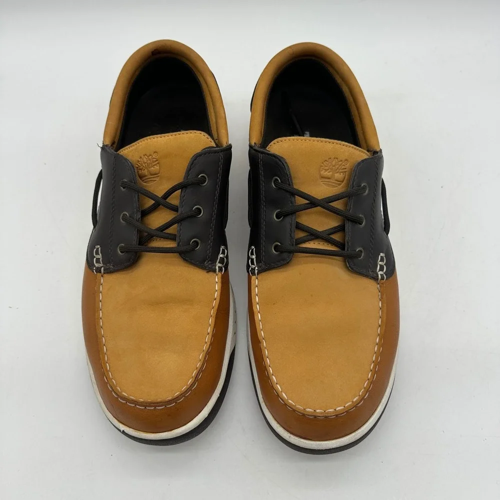 Timberland 24537 5822 Mens Size 12M Brown‎ Leather Low Top Loafers Boat Shoes